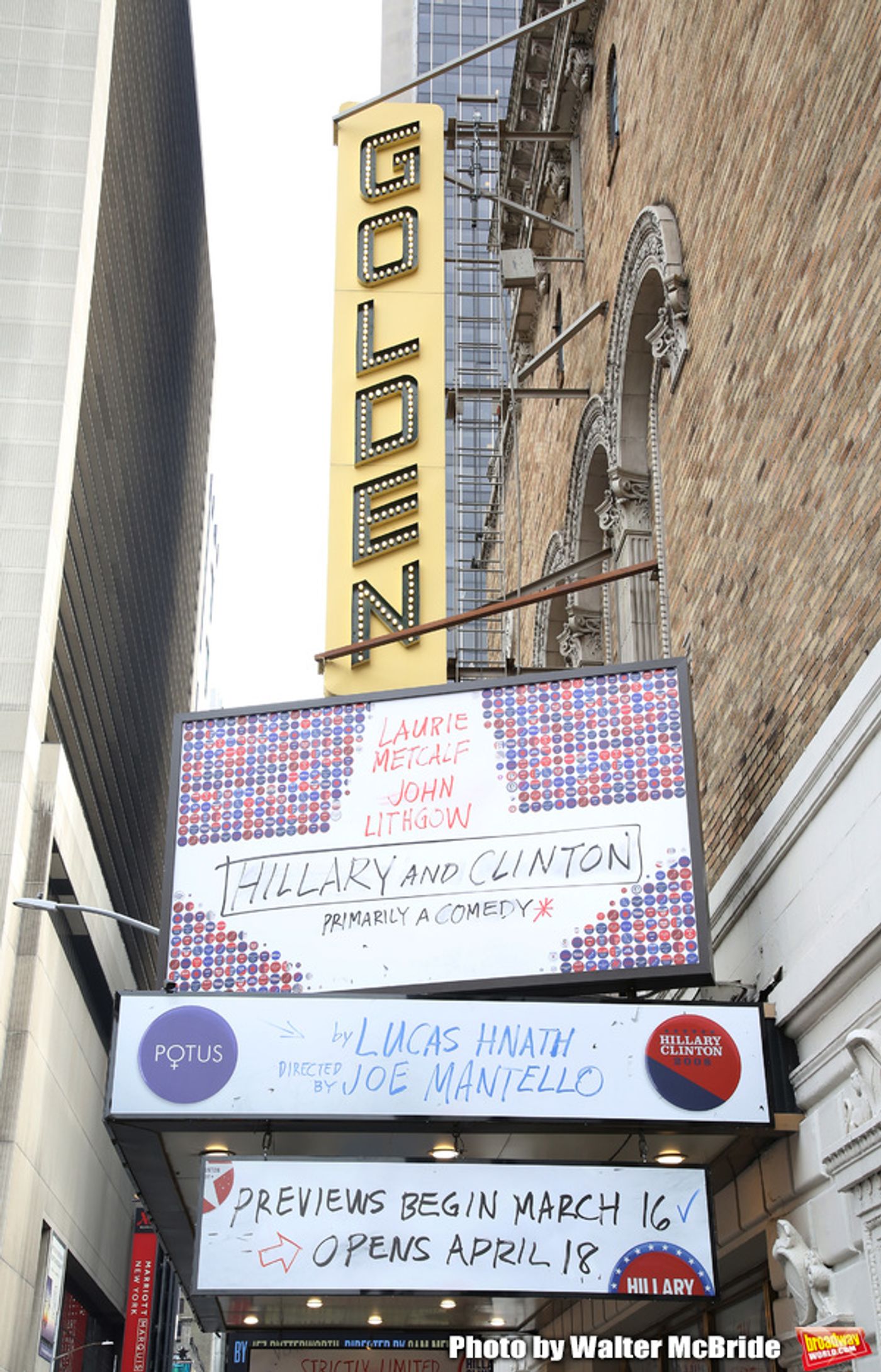 Up On The Marquee: HILLARY AND CLINTON on Broadway!  Image