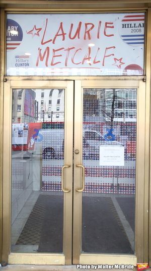 Theatre Marquee unveiling for Lucas Hnath's new drama "Hillary & Clinton" starring La Photo