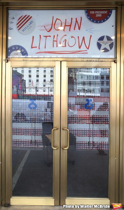 Theatre Marquee unveiling for Lucas Hnath's new drama "Hillary & Clinton" starring La Photo