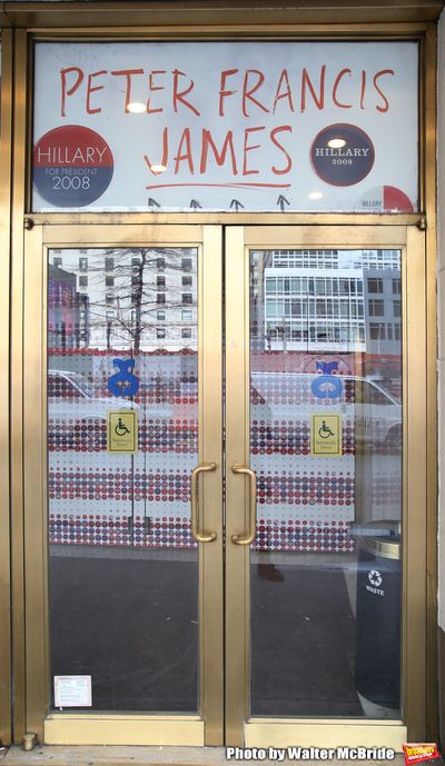 Theatre Marquee unveiling for Lucas Hnath's new drama "Hillary & Clinton" starring La Photo