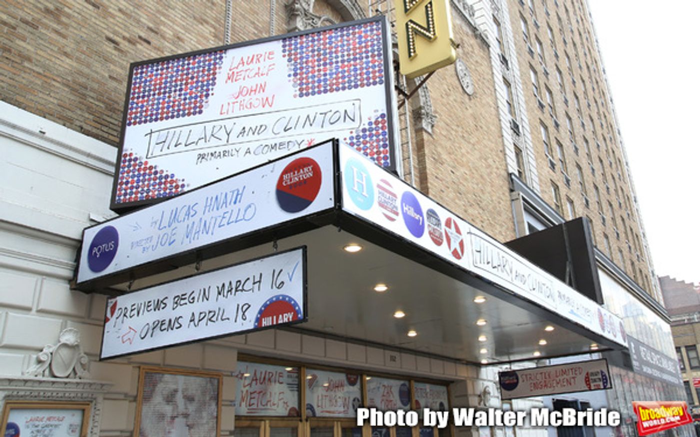 Up On The Marquee: HILLARY AND CLINTON on Broadway!  Image
