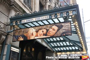 "Burn/This" starring Adam Driver and Keri Russell Theatre Marquee at the Hudson Theat Photo
