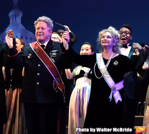 Darrell Hammond and Carol Kane during the Curtain Call for the closing Night performance of Encores! "Call Me Madam" at City Center on February 10, 2019 in New York City. @ BroadwayWorld Darrell Hammond and Carol Kane during the Curtain Call for the closing Night performa Photo