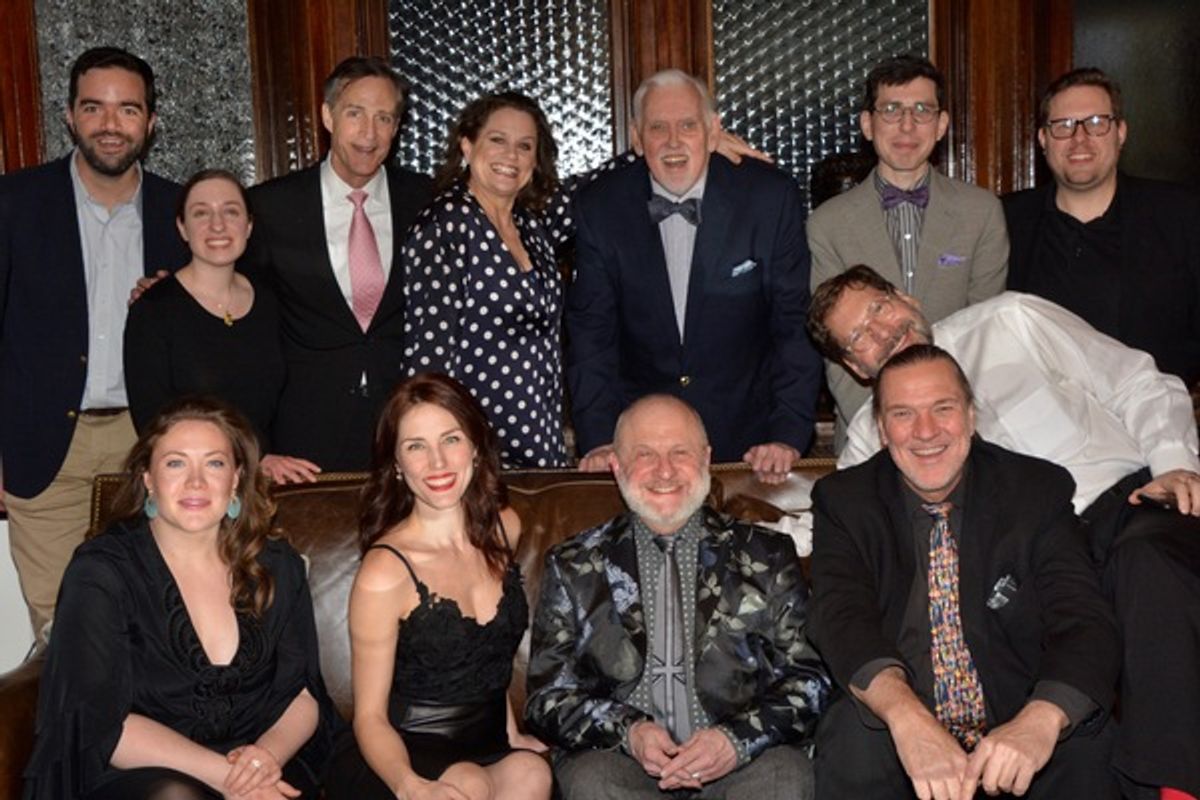 Stephen Brown-Fried (Associate Director), Armelle Harper (Stage Manager), Howard McGillin, Cady Huffman, Ji Brochu, Aaron Weinstein, David Staller (Director), Nathan K. Claus (Stage Manager), Mary Claire Curran, Mara Davi, Henry Aronson and Jon Weber at 