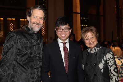 Gary Parr, Singaporean conductor Kahchun Wong and President and CEO Deborah Borda Photo