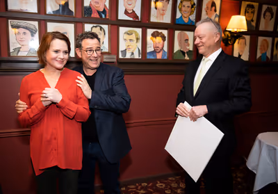 Jennifer Laura Thompson, Michael Greif and Max Klimavicius Photo