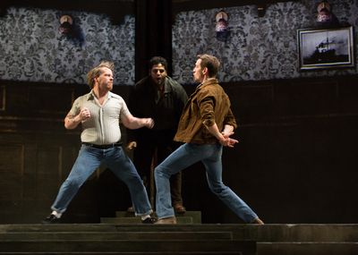 Kevin Wathen, Marc Akinfolarin and Oliver Savile in THE LAST SHIP Photo