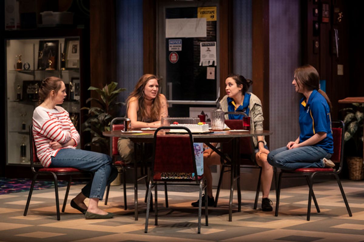 Anne Thompson (Sharlene), Heather Chrisler (Jaycee), Hayley Burgess (Clarice) and Becca Savoy (Sam)  at 