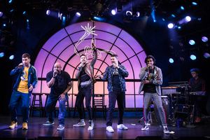Chris Sullivan, James Monroe Iglehart, Andrew Bancroft, Anthony Veneziale, and Utkarsh Ambudkar @ BroadwayWorld Chris Sullivan, James Monroe Iglehart, Andrew Bancroft, Anthony Veneziale, and Utkars Photo