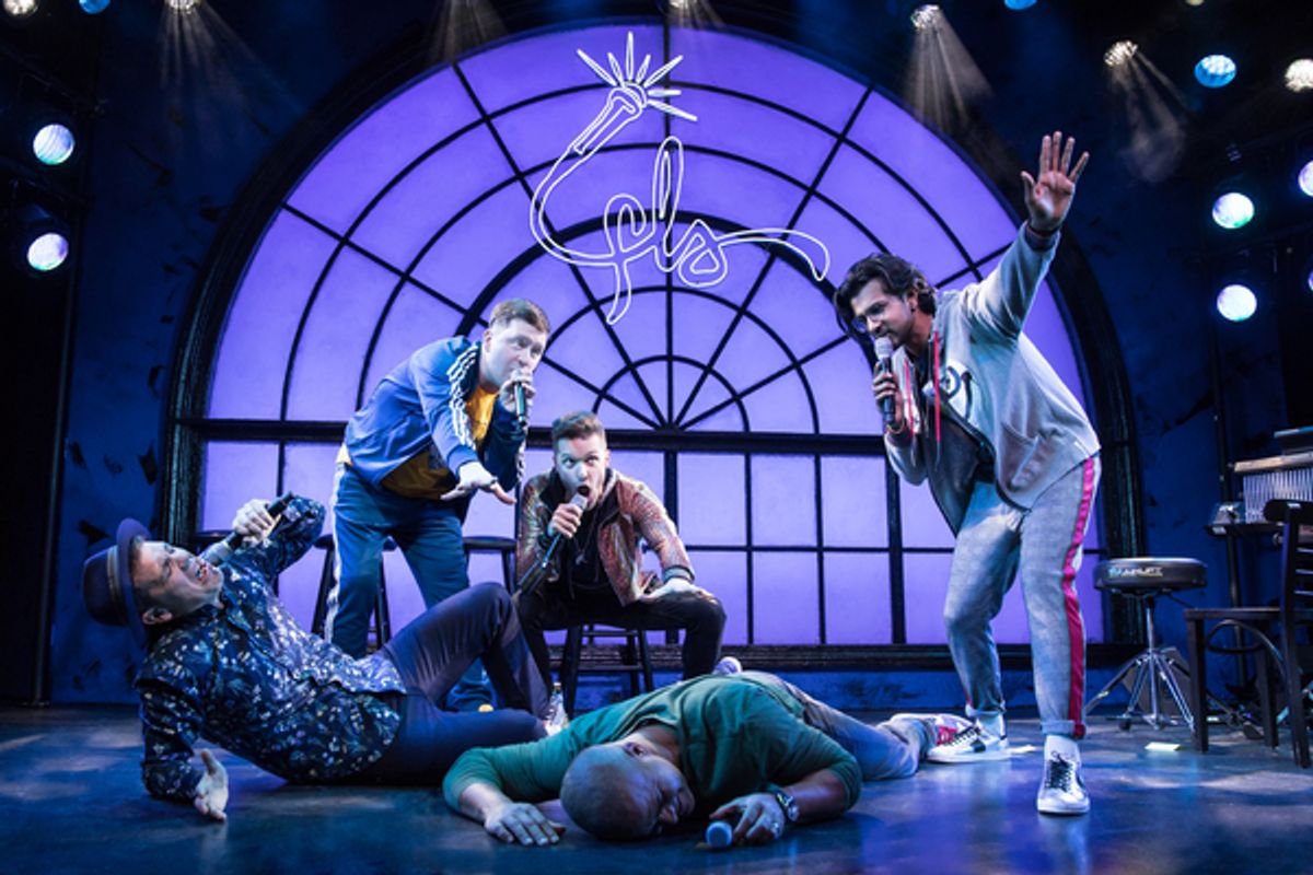 Anthony Veneziale, Chris Sullivan, Andrew Bancroft, Christopher Jackson, and Utkarsh Ambudkar at 