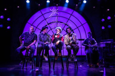 James Monroe Iglehart, Anthony Veneziale, Arthur Lewis, Utkarsh Ambudkar, and Chris S Photo