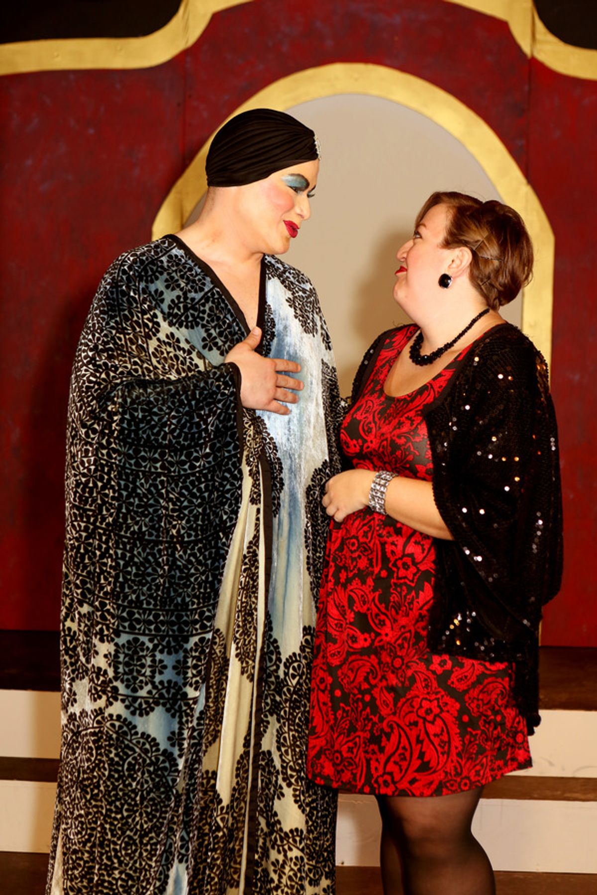 Zachary Allen Farmer (Albin/Zaza) and Lindsey Jones (Jacqueline) at 