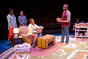 (from left) Dorcus Sowunmi as Letter Writer #2, Avi Roque as Letter Writer #3, Opal A Photo