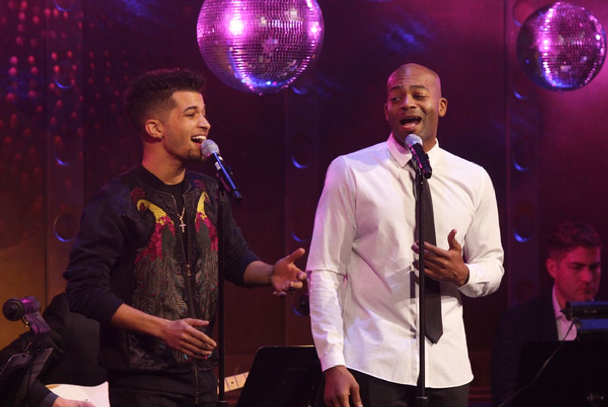 Jordan Fisher and Brandon Victor Dixon at 