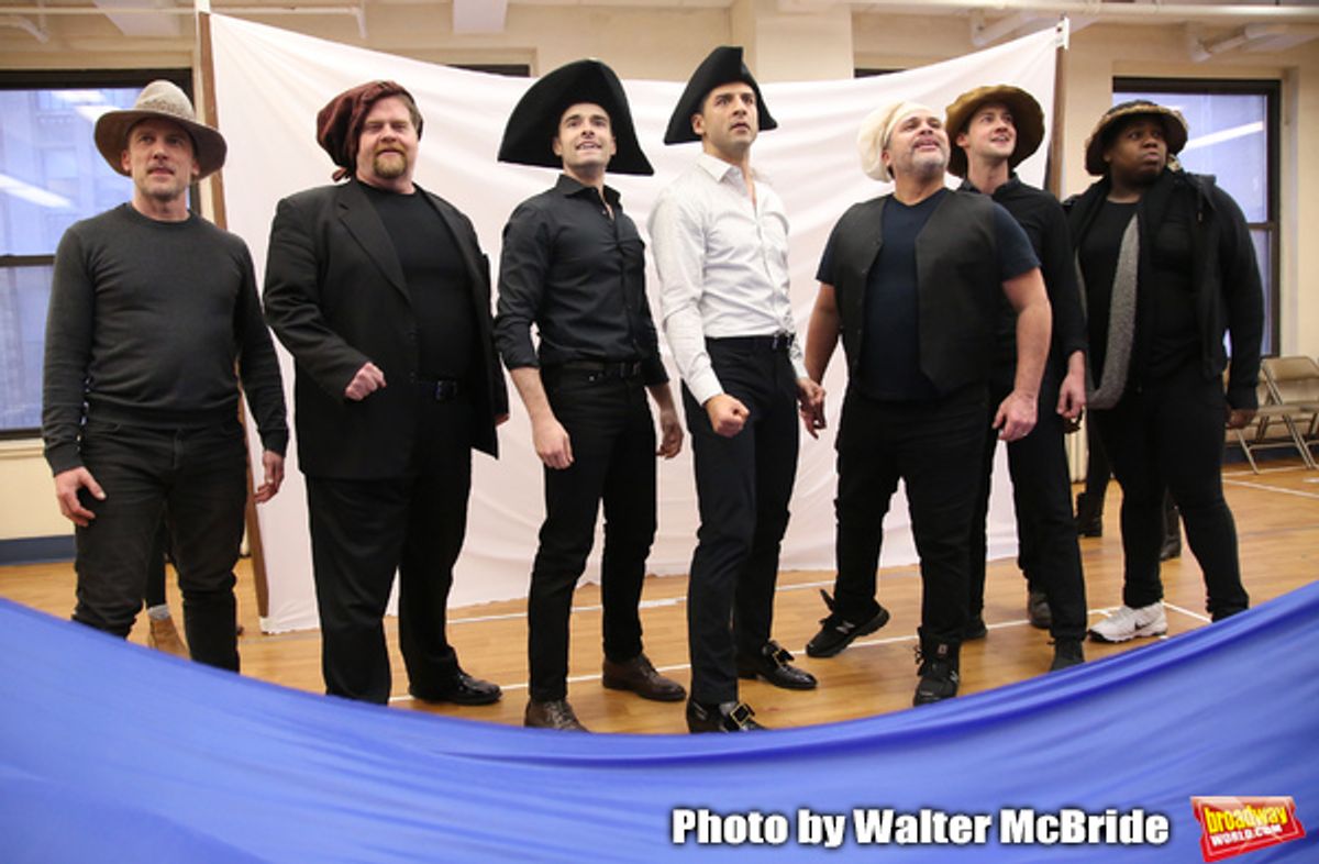 Kevin Kern, John Treacy Egan, Corey Cott, Tony Yazbeck,  Eliseo Roman, Chris Dwan and Alex Newell  at 