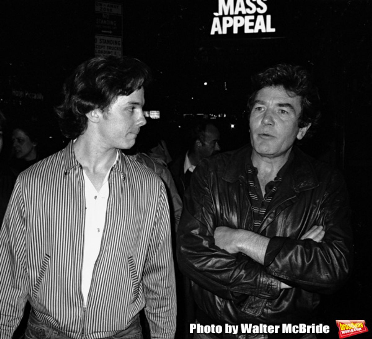 Albert Finney and Michael O'Keefe take in a Broadway Show in New York City. September 30, 1981 at 