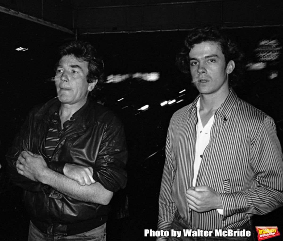 Albert Finney and Michael O'Keefe take in a Broadway Show in New York City. September 30, 1981 at 