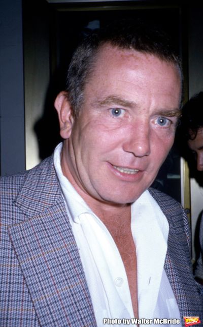 Albert Finney attend a Broadway show on May 1, 1983 in New York City. Photo