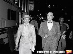Ann Reinking and Albert Finney during the filming of 'Annie' on location at Radio Cit Photo