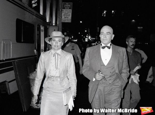 Ann Reinking and Albert Finney during the filming of 'Annie' on location at Radio Cit Photo