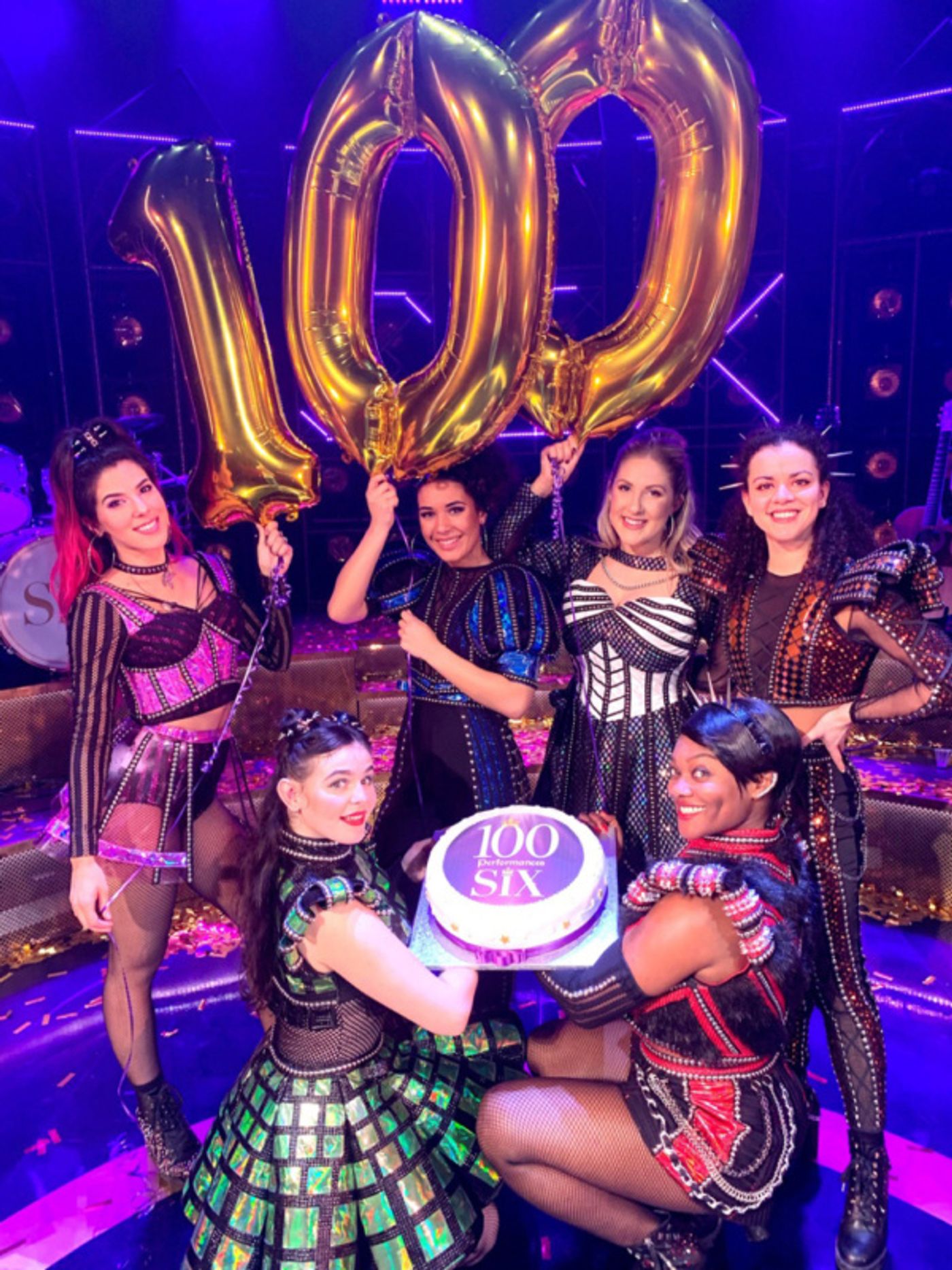 Photo Flash: SIX The Musical Celebrate Their 100th Performance  Image