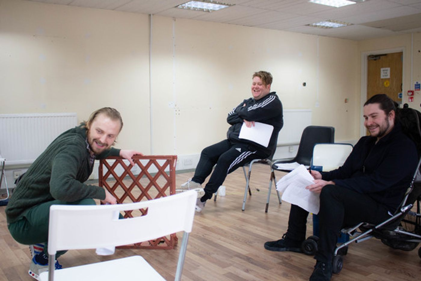 Photo Flash: Inside Rehearsal For WE'RE STAYING RIGHT HERE at Park Theatre  Image