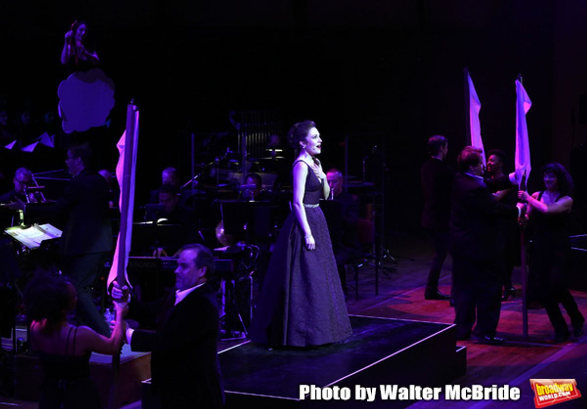 Laura Osnes with cast at 