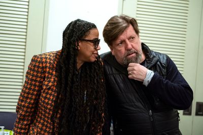 Suzan-Lori Parks and Oskar Eustis Photo