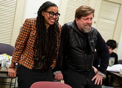 Suzan-Lori Parks and Oskar Eustis Photo