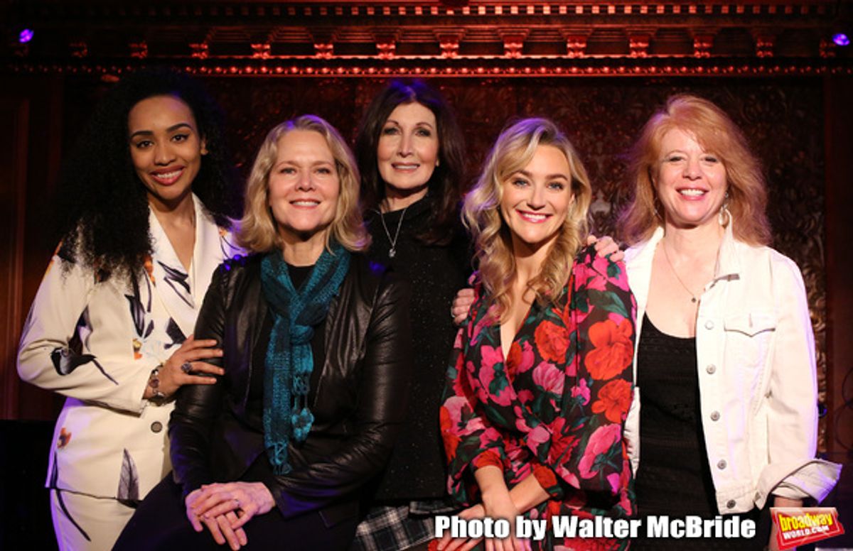 Nicole Vanessa Ortiz, Rebecca Luker, Joanna Gleason, Betsy Wolfe and Deborah Grace Winer during the Press Preview at Feinsteins/54 Below on February 21, 2019 in New York City. at 