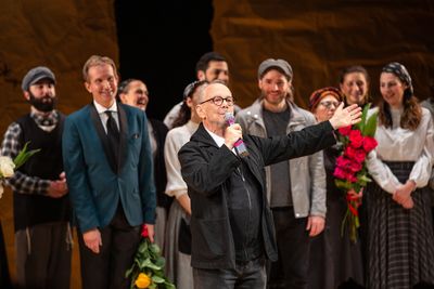 Joel Grey and Cast of FIDDLER ON THE ROOF Photo