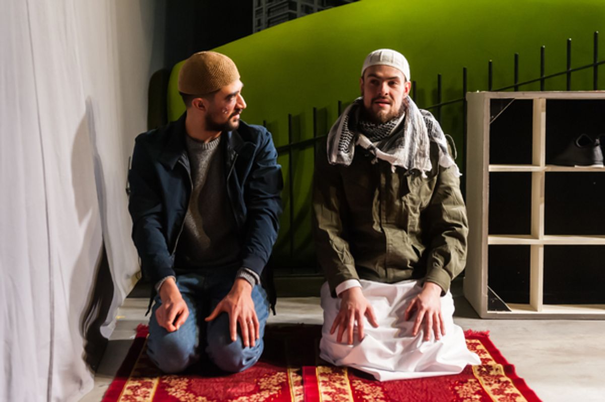 Archie Backhouse (Saleh) and Sam Frenchum as Mark/Abdullah at 