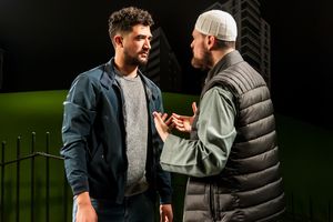 Archie Backhouse (Saleh) and Sam Frenchum (Mark/Abdullah) @ BroadwayWorld Archie Backhouse (Saleh) and Sam Frenchum (Mark/Abdullah) Photo