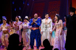 Brad Weinstock, Mike Longo, Brian Gonzales, Michael James Scott, Ainsley Melham, Arielle Jacobs, Jonathan Freeman @ BroadwayWorld Brad Weinstock, Mike Longo, Brian Gonzales, Michael James Scott, Ainsley Melham, Arie Photo