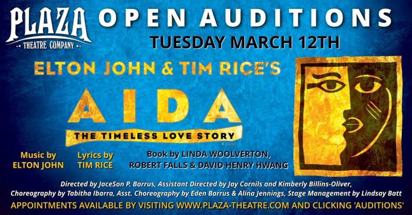 Auditions Announced for AIDA at Plaza Theatre Company  Image