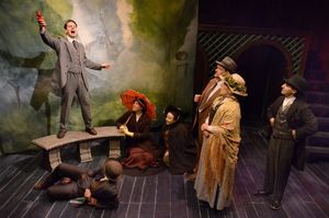 Cory Hardin as Lucian Gregory, Jen Ellison as Ensemble, Oly Oxinfry as Ensemble, Sonia Goldberg as Ensemble, Christopher M. Walsh as Ensemble, Marsha Harman as Ensemble, Eduardo Xavier Curley-Carillo as Gabriel Syme @ BroadwayWorld Cory Hardin as Lucian Gregory, Jen Ellison as Ensemble, Oly Oxinfry as Ensemble, Son Photo