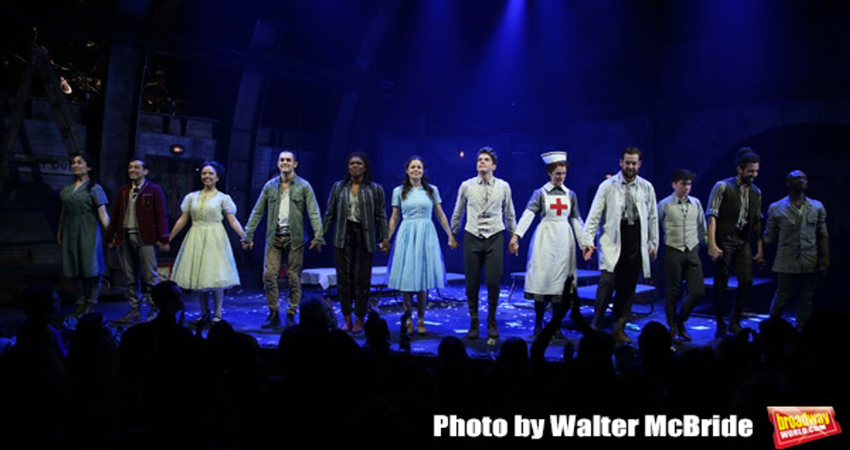 Zachary Infante, Catherine Ricafort, Wesley Taylor, Nkeki Obi-Melekwe, Molly Gordon, Colton Ryan, Grace McLean, Andrew Kober, Noah Gavin, Heath Saunders, Zachary Downer with cast  at 