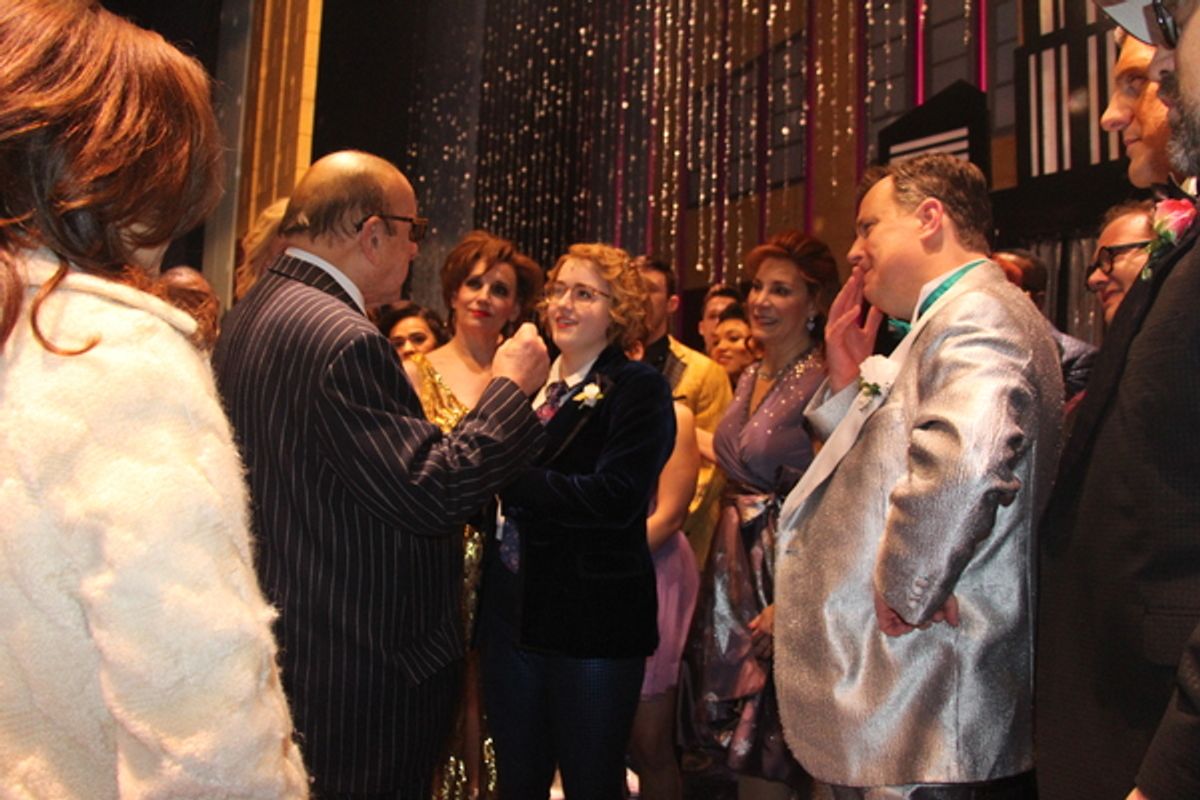 Clive Davis and cast at 