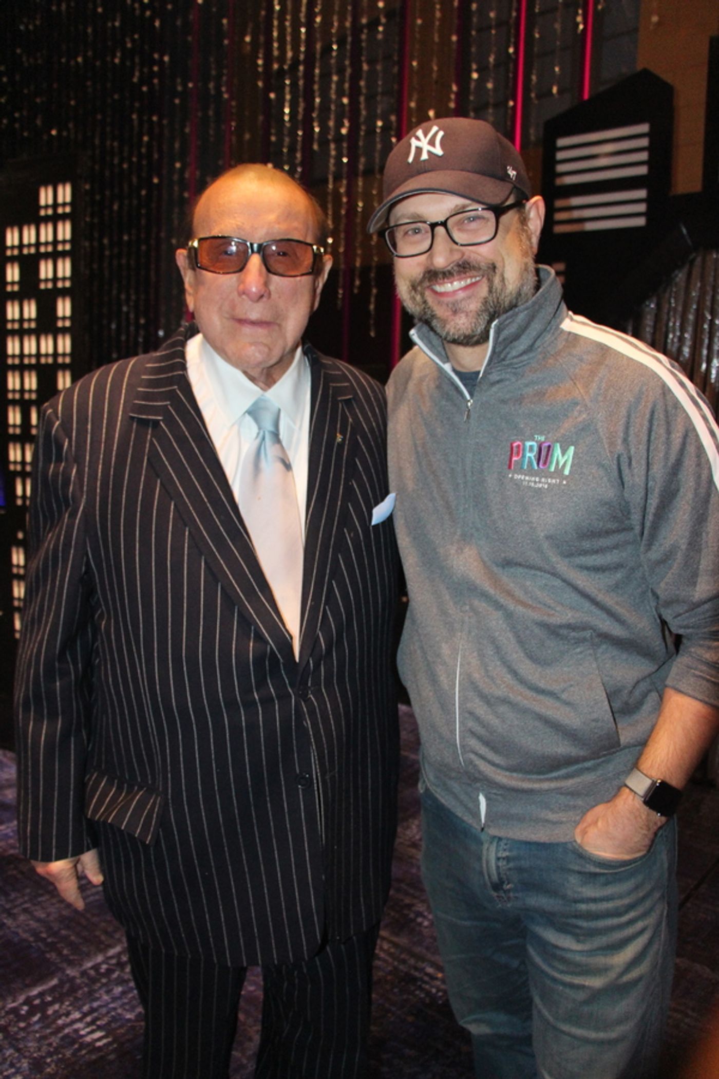 Photo Flash: Clive Davis Poses Backstage with the Cast of THE PROM!  Image