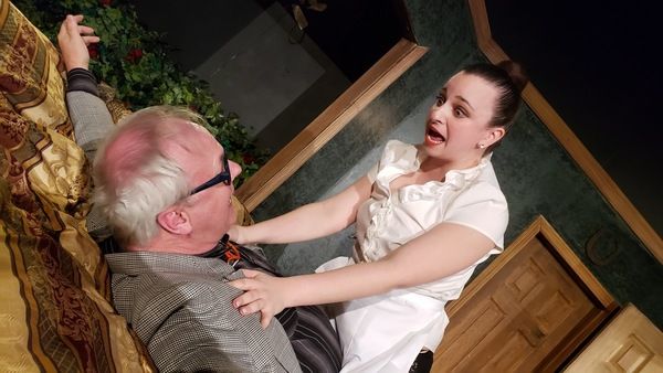 W. Richard Johnson as Mr. Oakfield, the lawyer and Audrey Robinson as Melody, the mai Photo