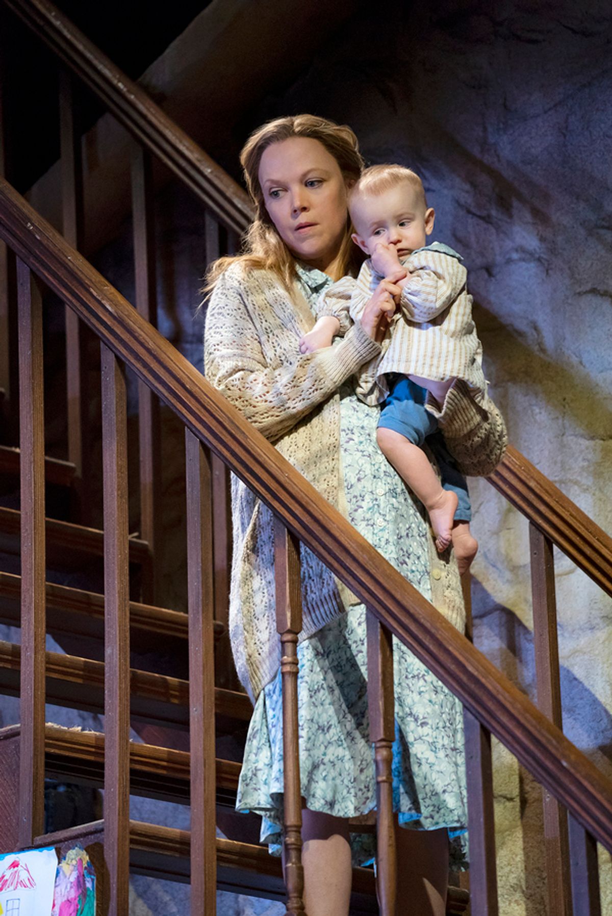 Emily Bergl holding Sean Frank Coffey  at 