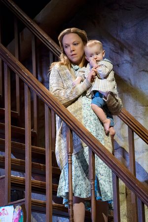 Emily Bergl holding Sean Frank Coffey  Photo