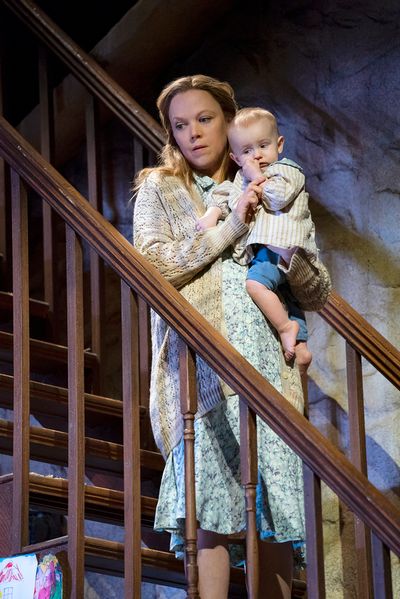 Emily Bergl holding Sean Frank Coffey  Photo
