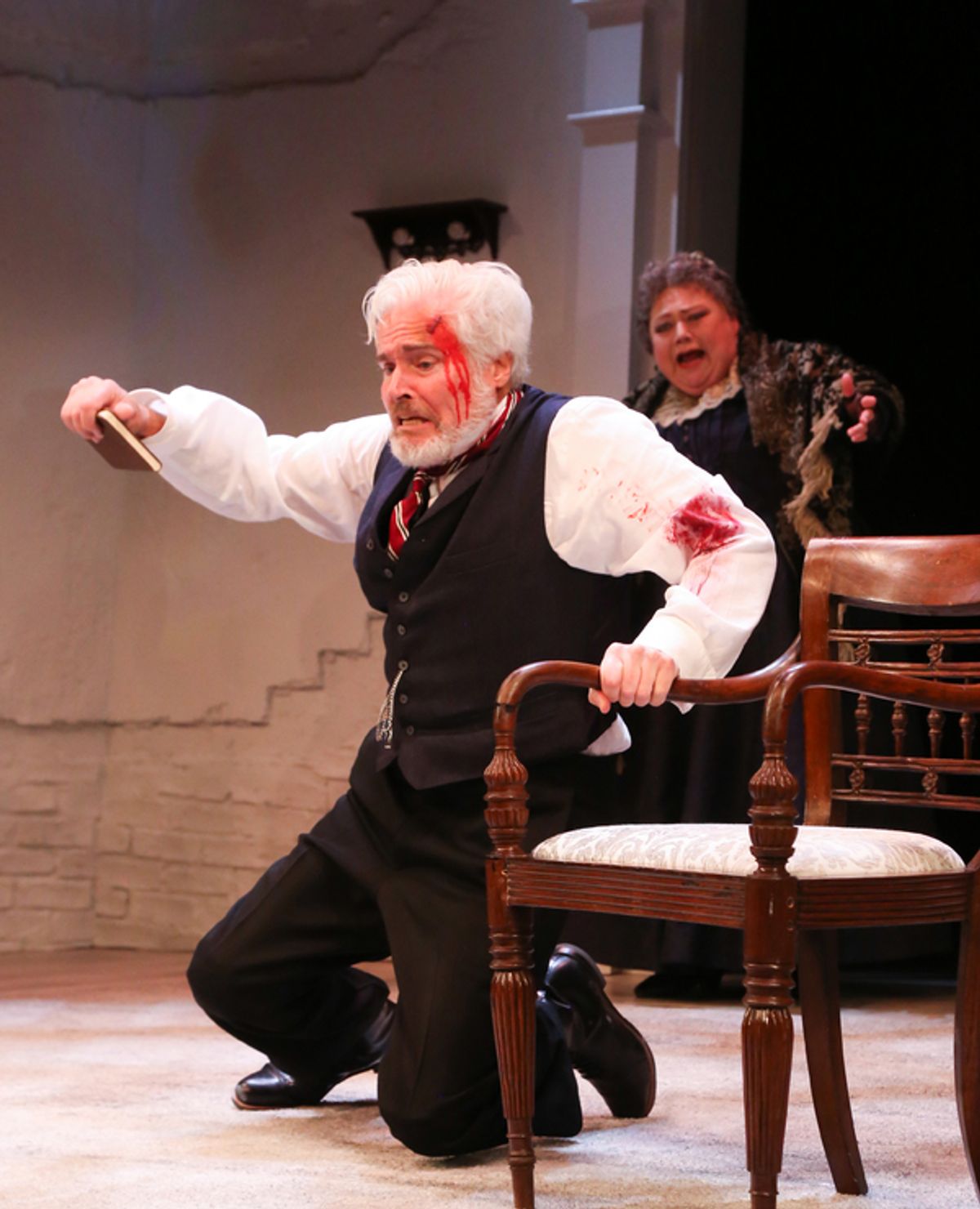 Paul Carlin as Torvald and Mary Stout as Anne Mari at 