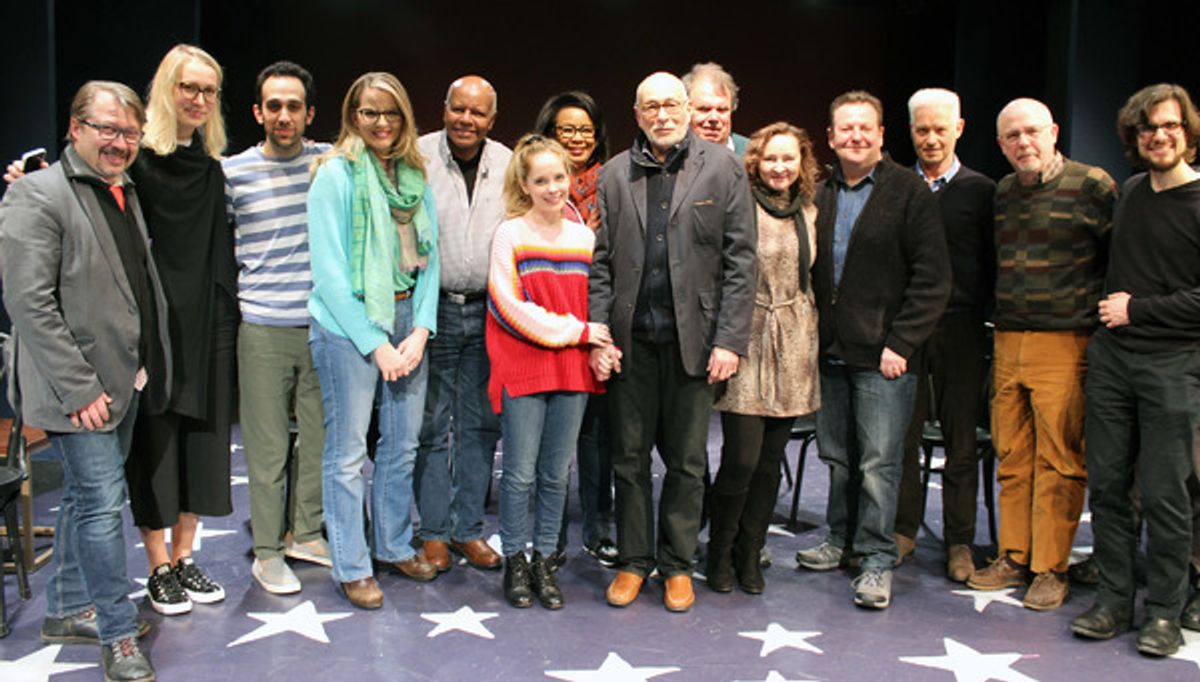  Dan Siretta with the cast.
 at 