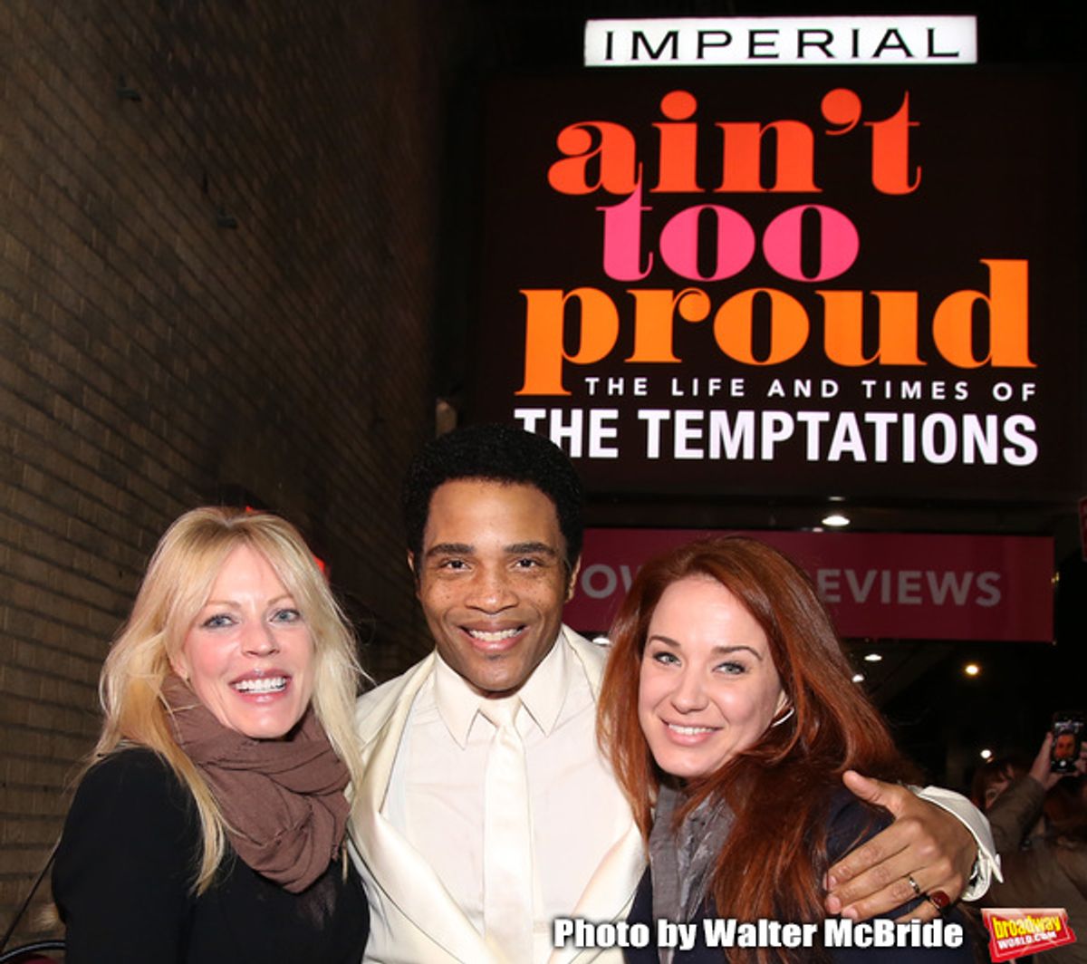 Sherie Rene Scott and Sierra Bogess with James Harkness  at 