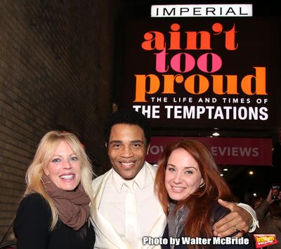 Sherie Rene Scott and Sierra Bogess with James Harkness  Photo
