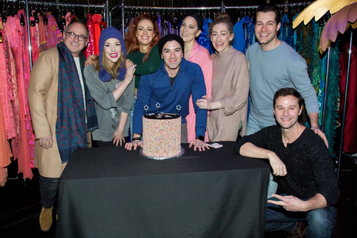 Flody Suarez, Emily Skinner, Teal Wicks, Jarrod Spector, Dee Roscioli, Micaela Diamond, Michael Campayno, Matthew Hydzik at 