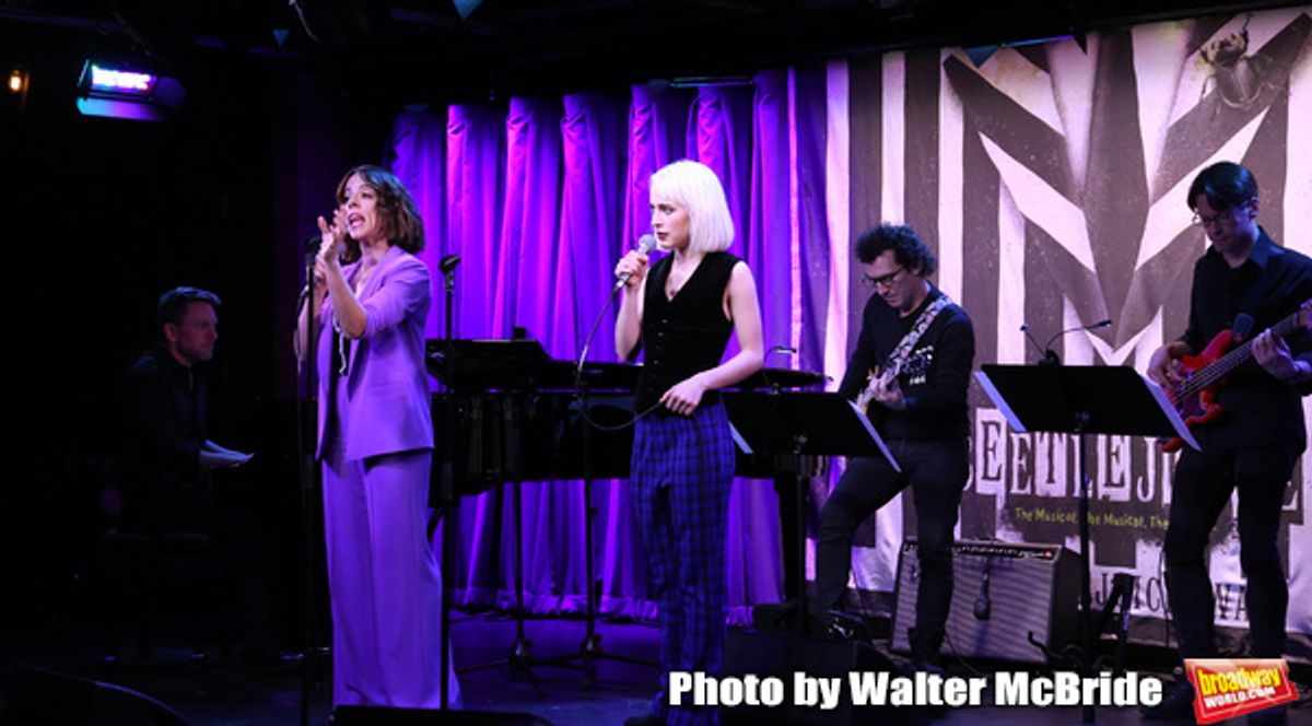 Leslie Kritzer and Sophia Anne Caruso with band  at 