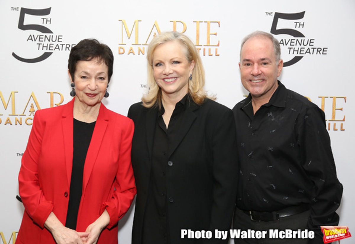 Lynn Ahrens, Susan Stroman and Stephen Flaherty  at 